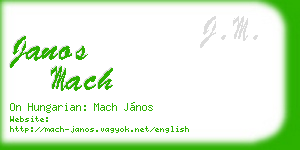 janos mach business card